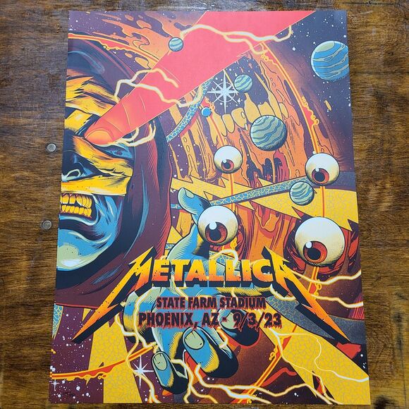 METALLICA M72 Concert Poster Phoenix State Farm Stadium WITH ERROR 9/1 & 9/9 - Picture 6 of 16